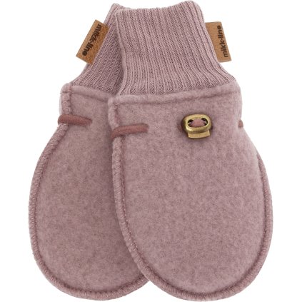 Rukavice z merino vlny růžové Twilight Mauve Mikk-Line