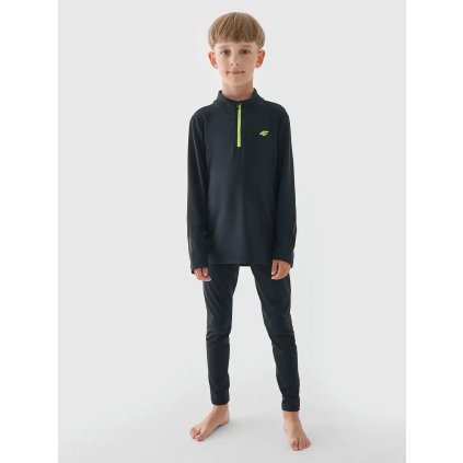 Dětská mikina s rolákem s dlouhým rukávem DEEP BLACK 4F