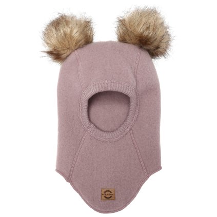 Merino kukla dětská s bambulkami růžová Twilight Mauve Mikk Line