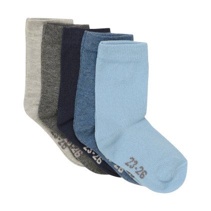 5 párů ponožek pro děti z bavlny Dark Navy Minymo