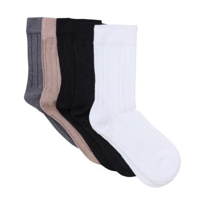 5 párů bambusových dětských ponožek Black Minymo