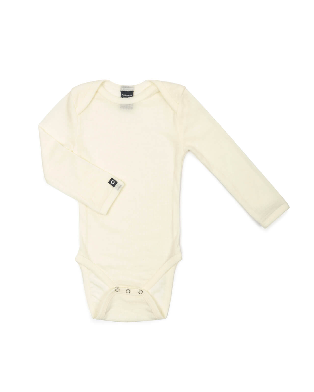 Merino body dětské dlouhý rukáv krémové white melange Smallstuff Velikost: 98