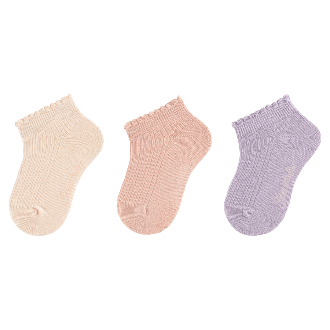 Dětské ponožky z bambusové viskózy nízké do tenisek 3 páry bílé Sterntaler Velikost: 27-30