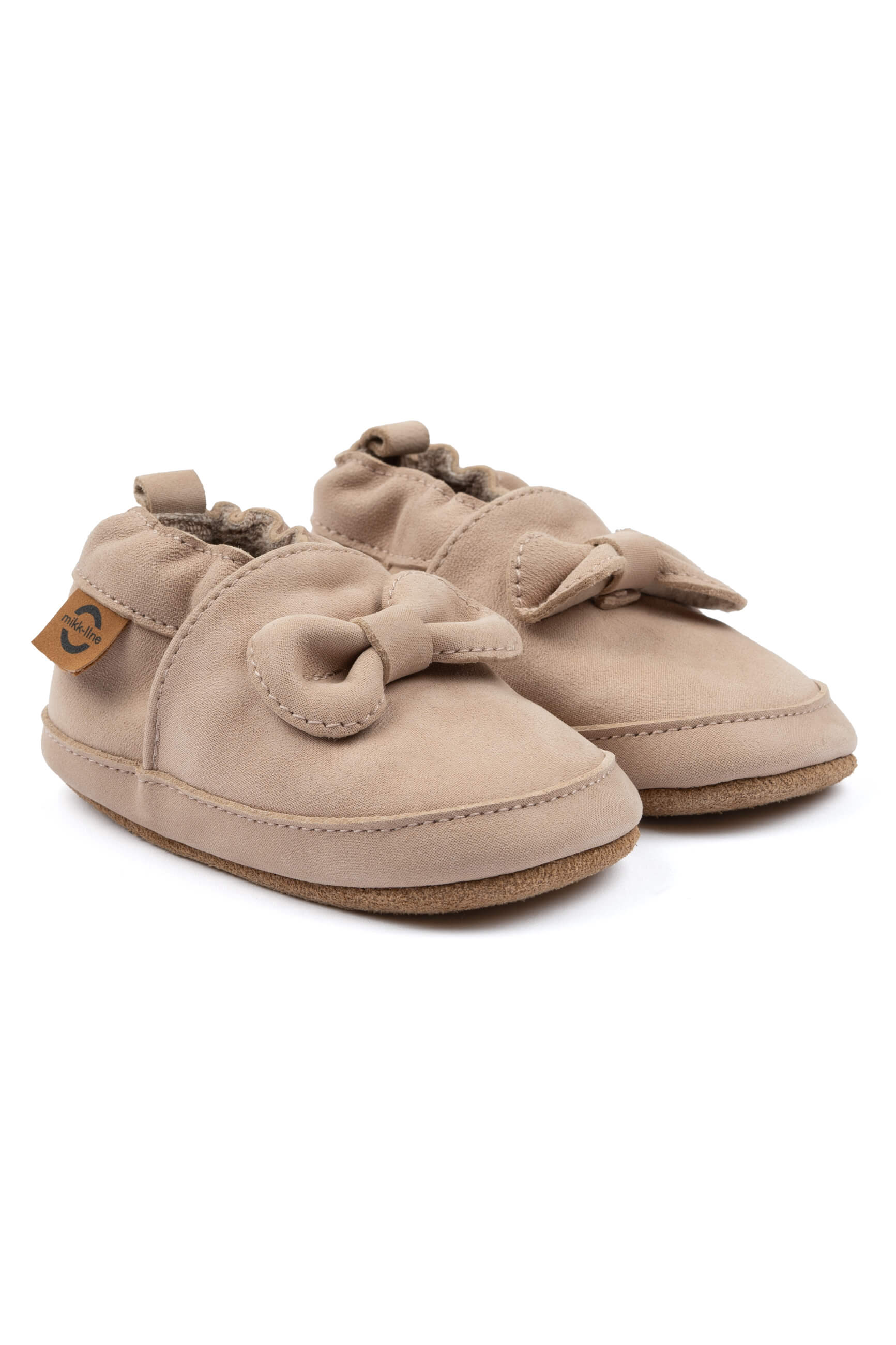 Dětské bačkůrky (capáčky) kožené Warm Taupe 2002ML Mikk-Line Velikost: 18-24m