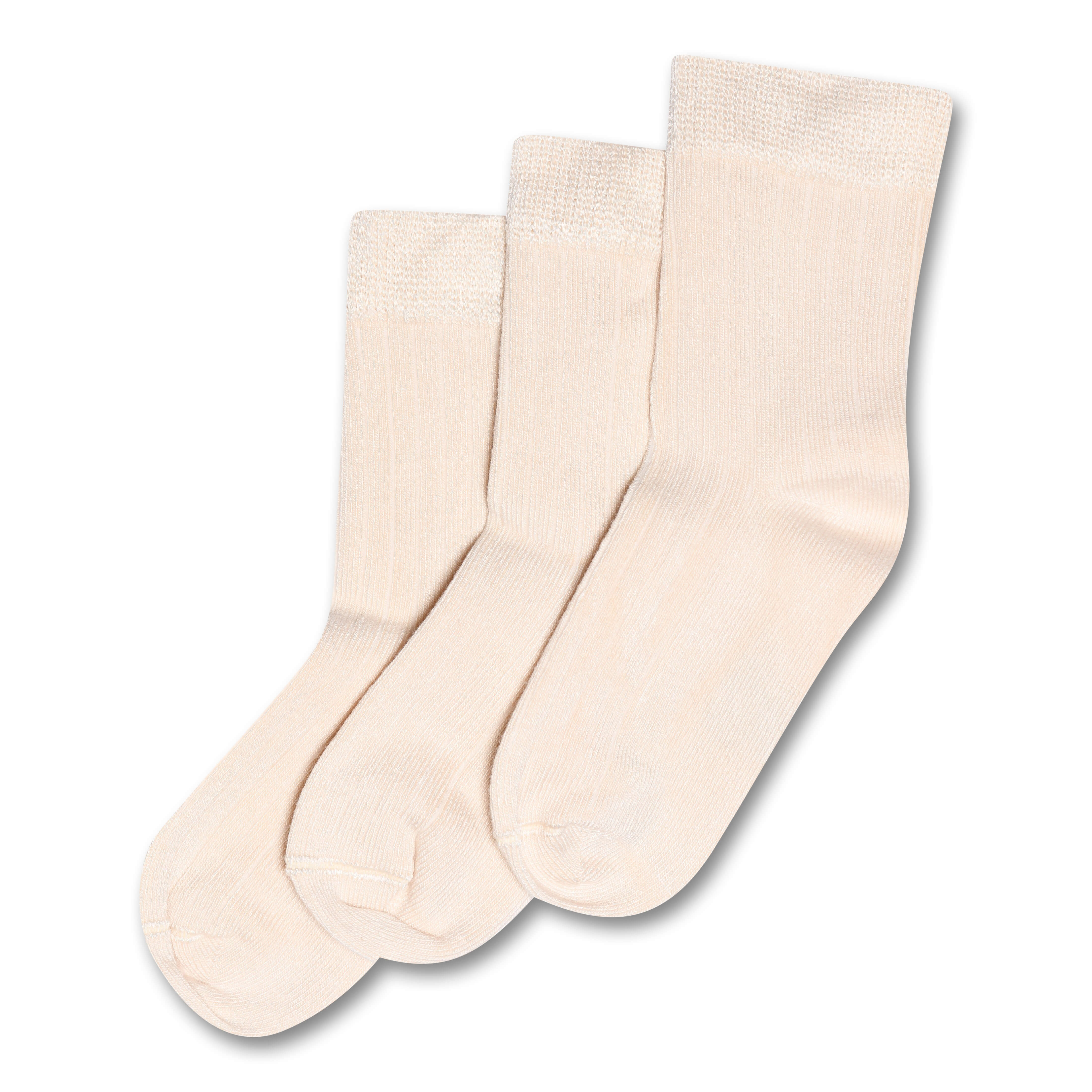 Dětské bambusové bezešvé ponožky 3 páry krémové Off White Minipop Velikost: 35-38