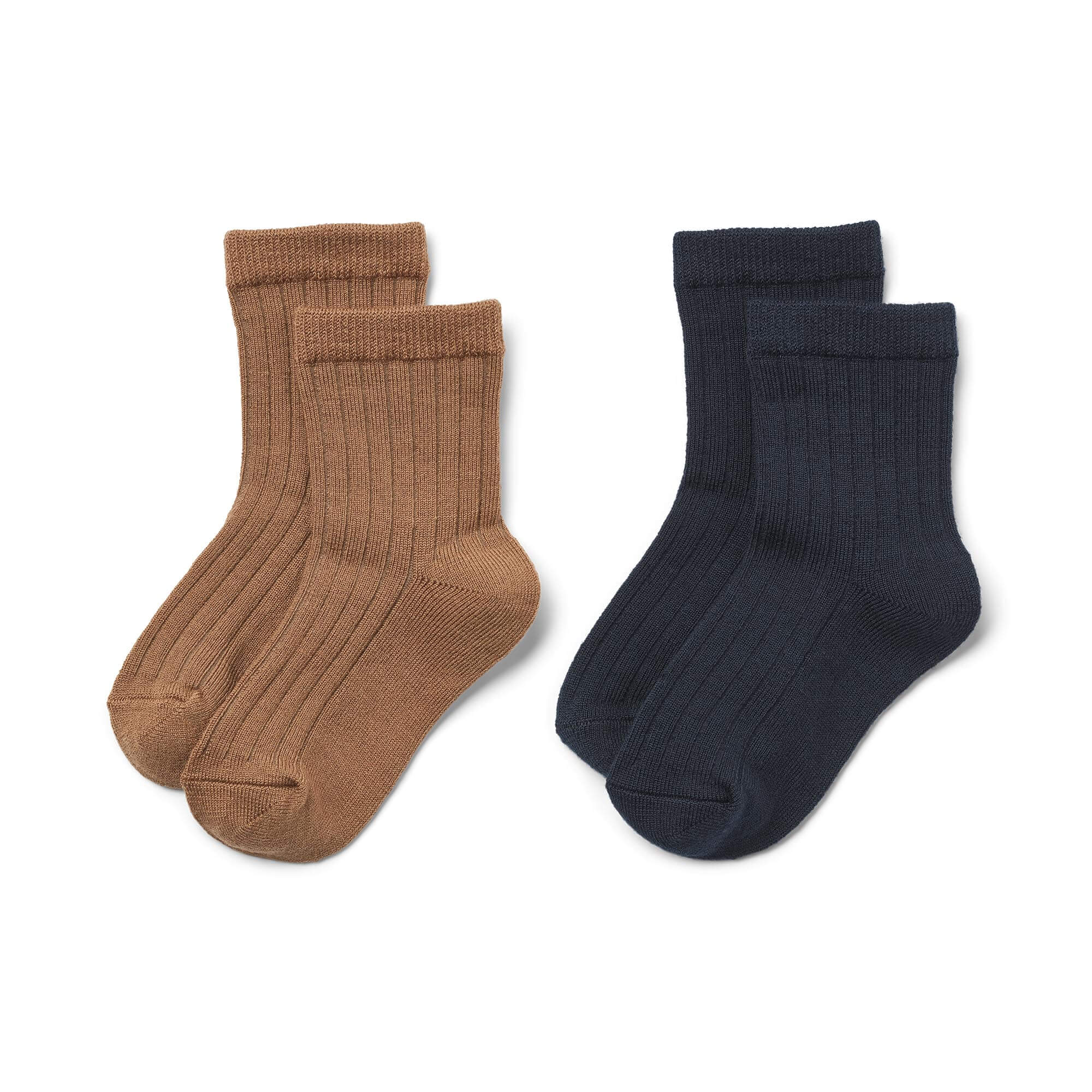 2 páry dětské merino ponožky Vilde Navy WHEAT Velikost: 21-24