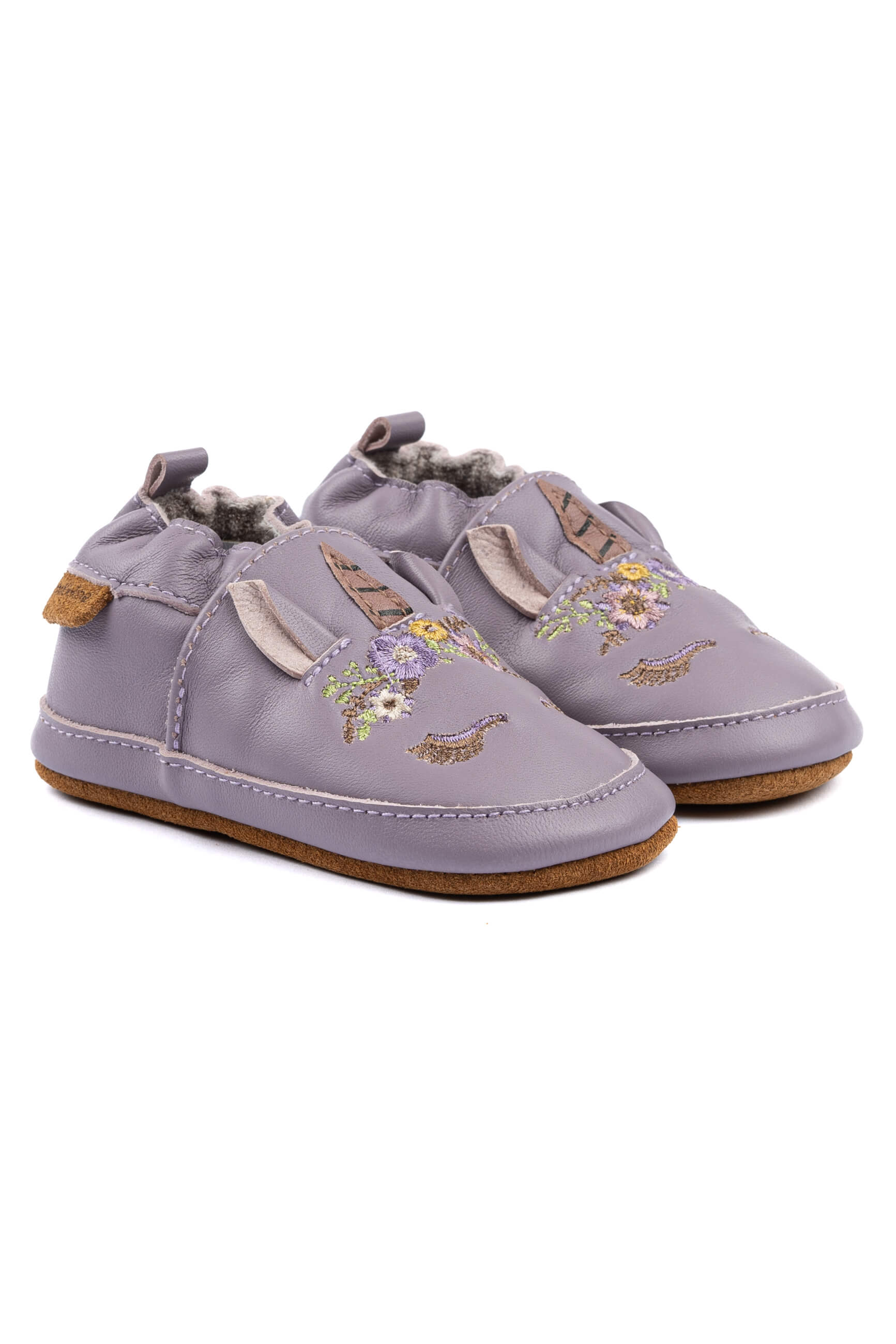 Dětské bačkůrky (capáčky) kožené Lavender Aura Mikk-Line 2001ML Velikost: 36-48m