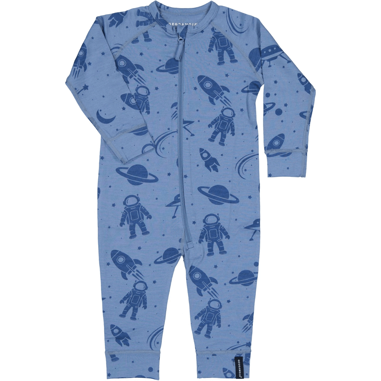 Rostoucí overal ze 100% merino vlny pro děti Geggamoja - Blue Astro Velikost: 86/92