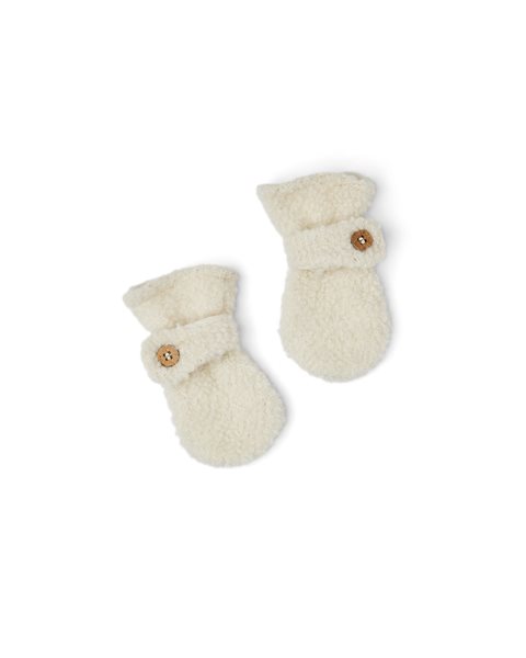 Merino rukavice pro děti bouclé Smallstuff - off white Velikost: 92/98
