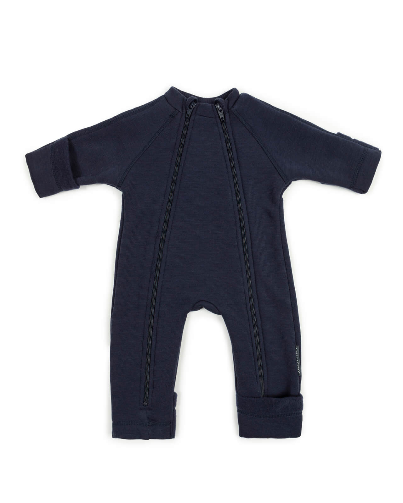 Merino overal bez kapuce s dvojitým zipem modrý navy Smallstuff Velikost: 92/98