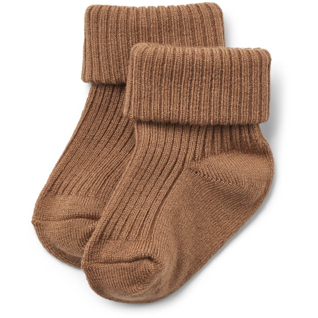 Dětské merino ponožky Wheat - caramel Velikost: 16-18