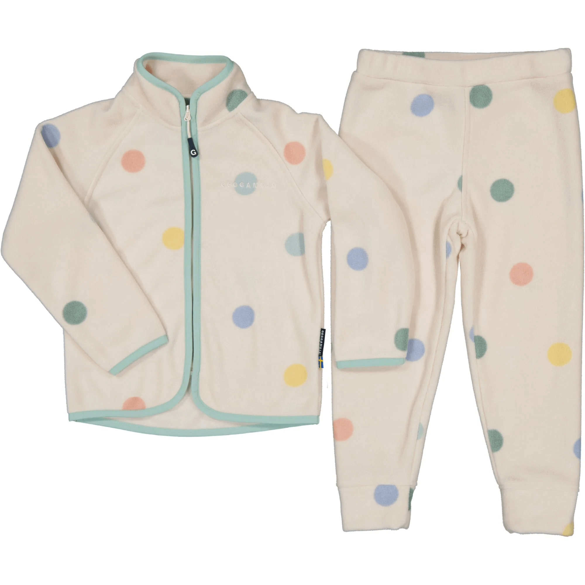 Měkká fleecová souprava Geggamoja - Dots Beige Velikost: 134/140