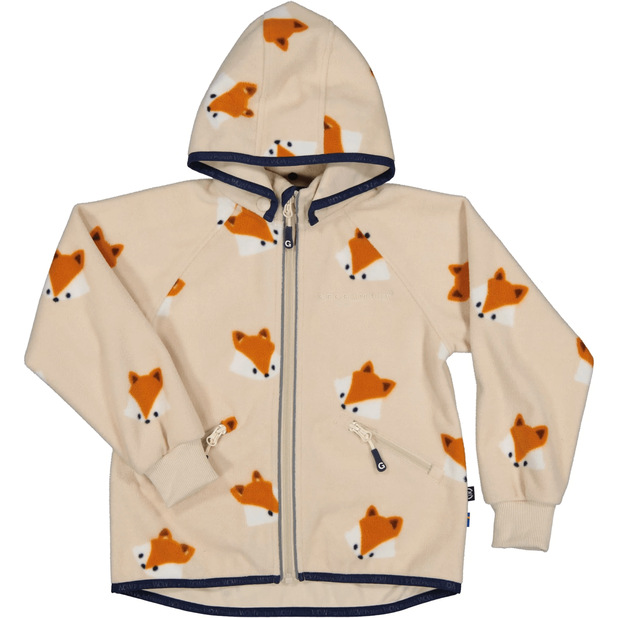 Dětská větru a vodě odolná bunda Geggamoja - Beige Fox Velikost: 134/140