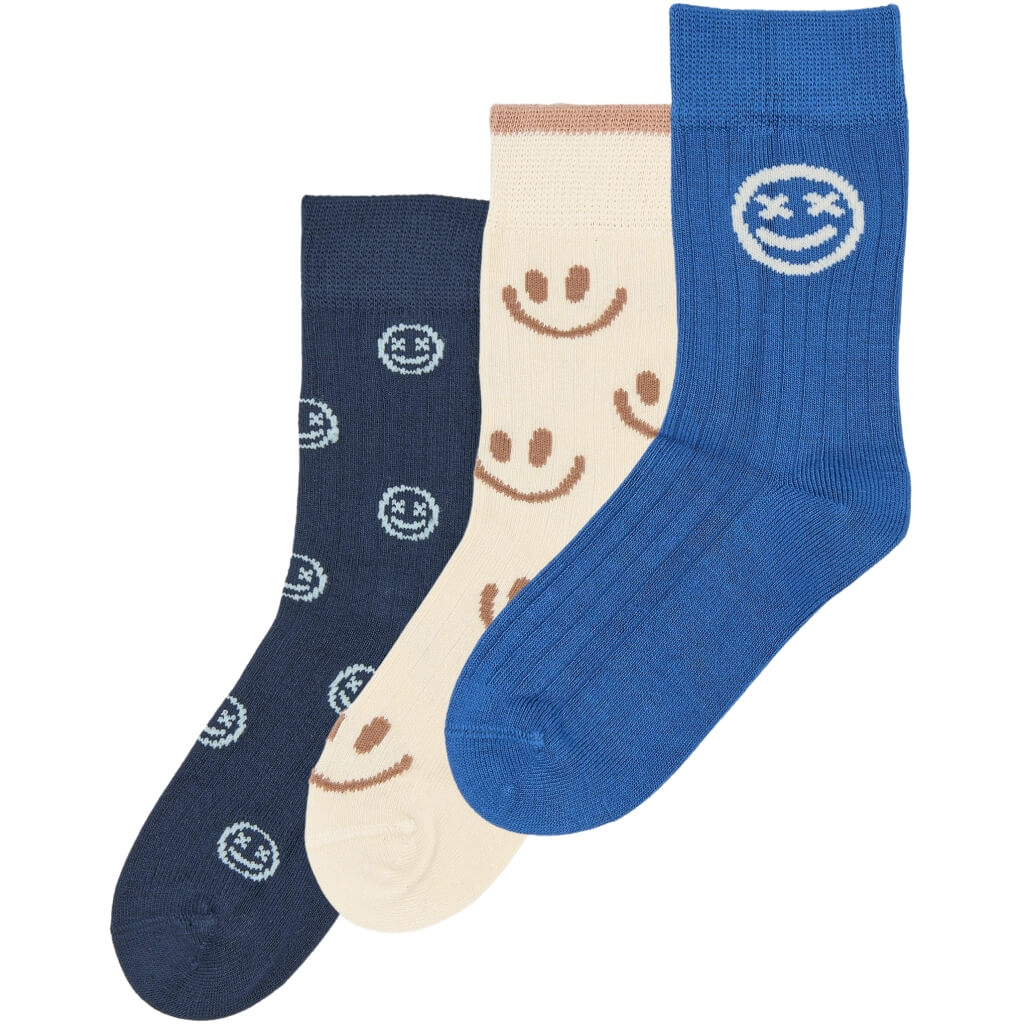 Dětské bambusové bezešvé ponožky 3 páry Minipop - Strong Blue Velikost: 35-38
