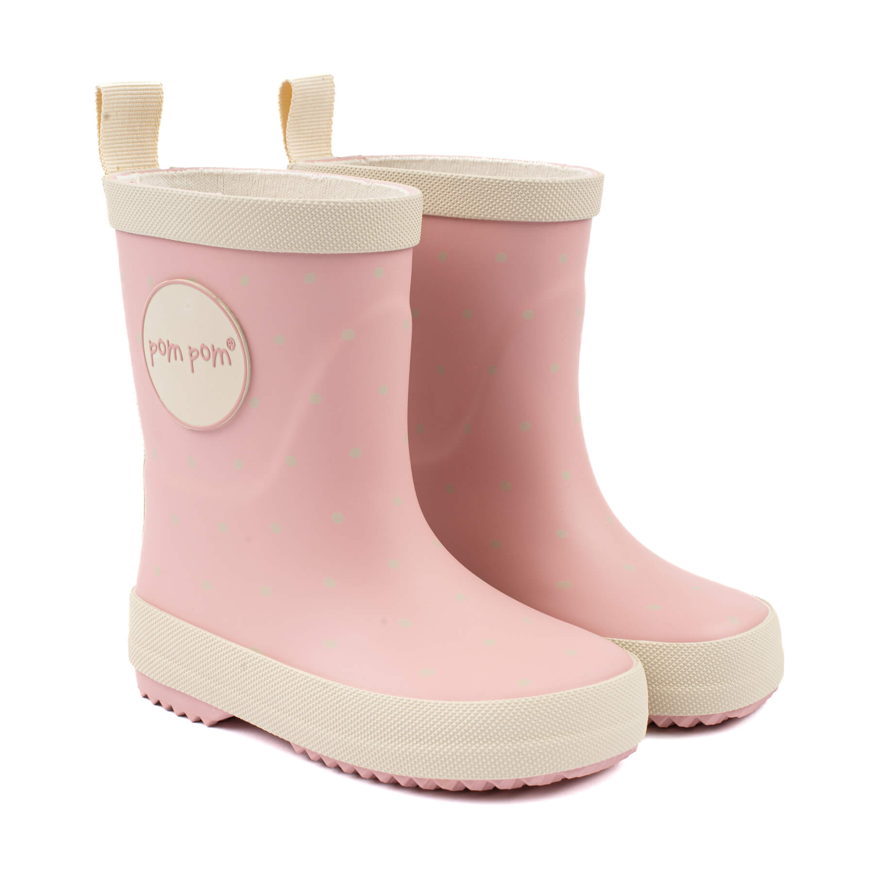 POM POM Dětské holínky Pom Pom® GumBoots™ - růžové s puntíky Velikost: 32