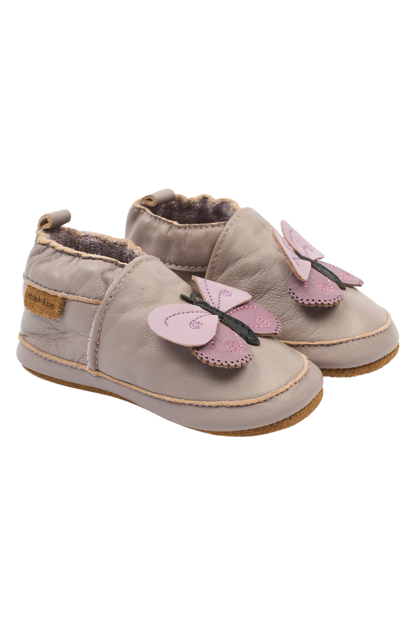 Dětské bačkůrky (capáčky) kožené Mikk-Line 2001ML - Butterfly Velikost: 0-6m