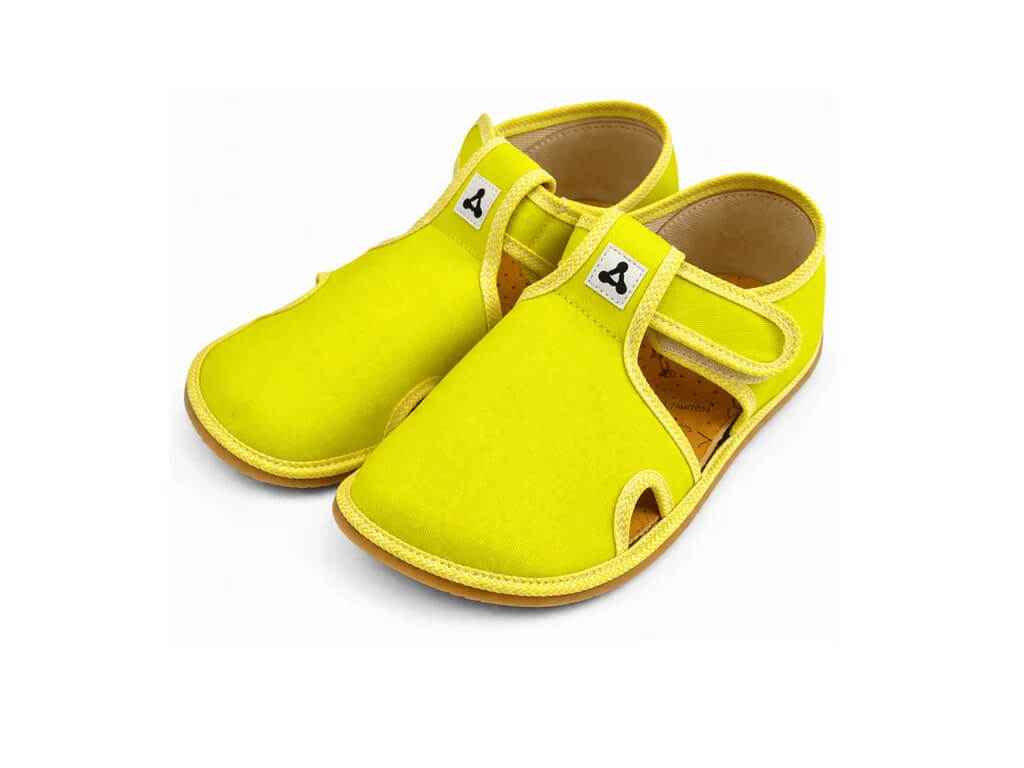 Antal Shoes Dětské barefoot papuče - Antal Rascal Basic žluté Velikost: 30
