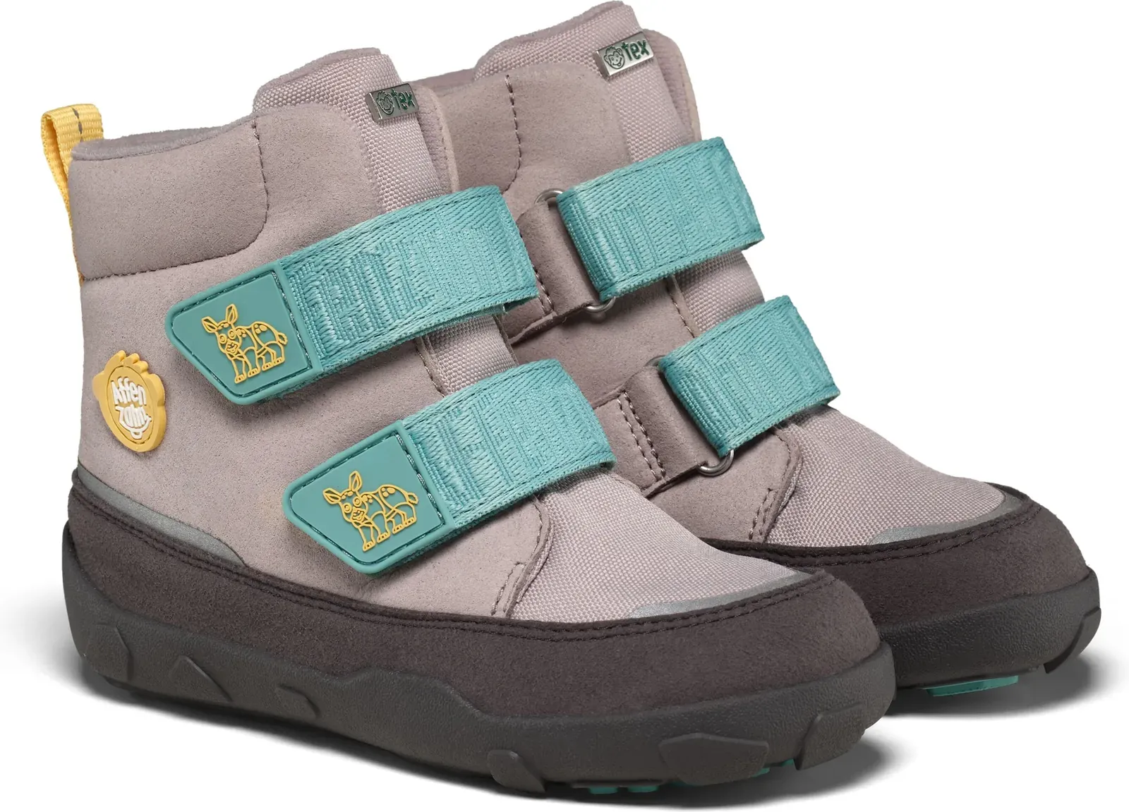 Dětské zimní barefoot boty Affenzahn Mid Boot Vegan Comfy - Rhino Velikost: 29