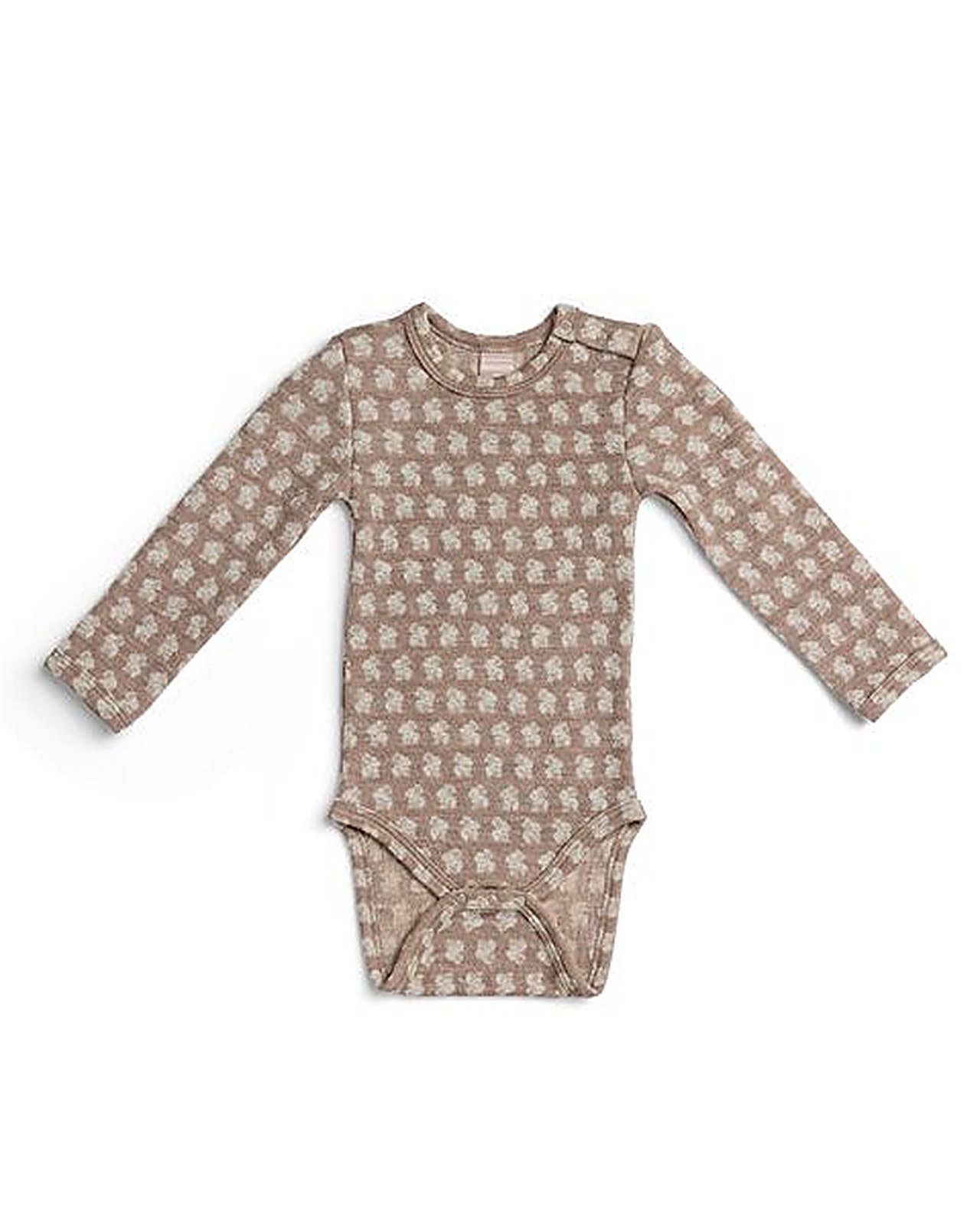 Merino body dětské hnědé soft powder s králíčky Smallstuff Velikost: 86