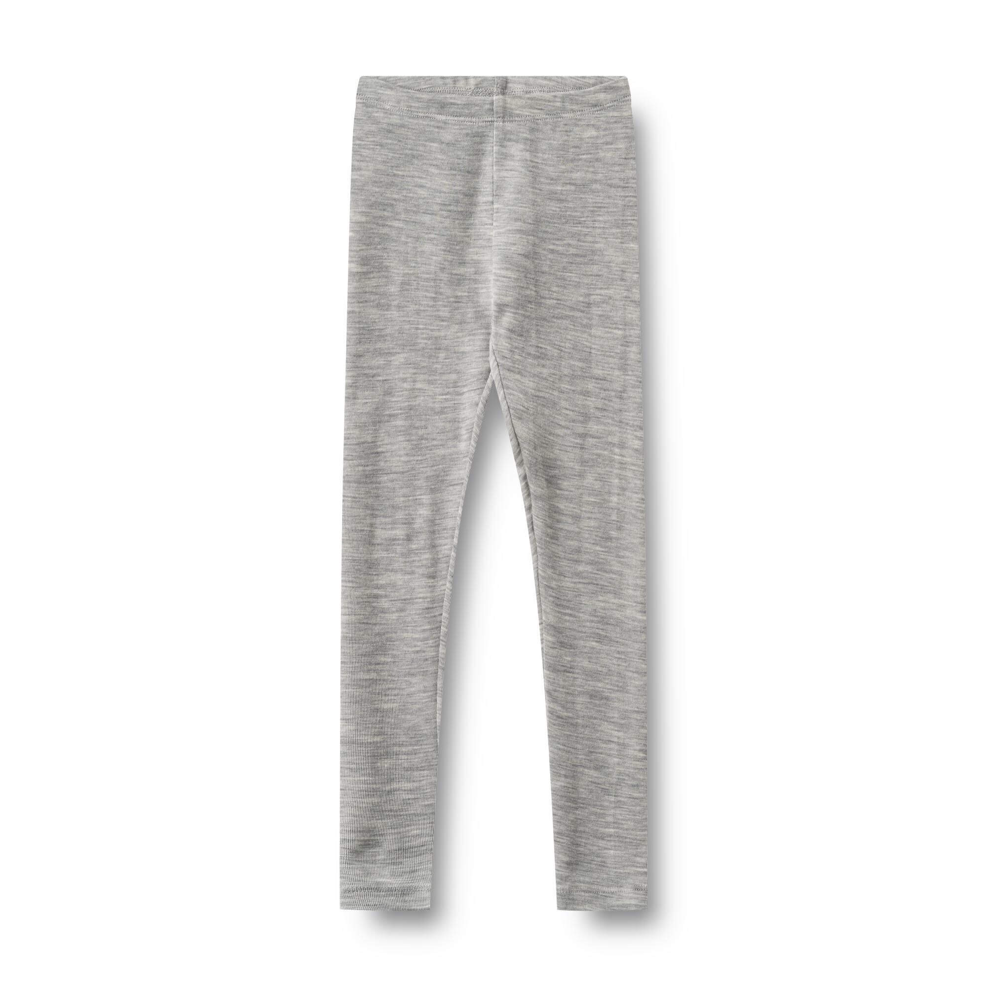 Dětské merino legíny šedé melange grey Agi 26 WHEAT Velikost: 122