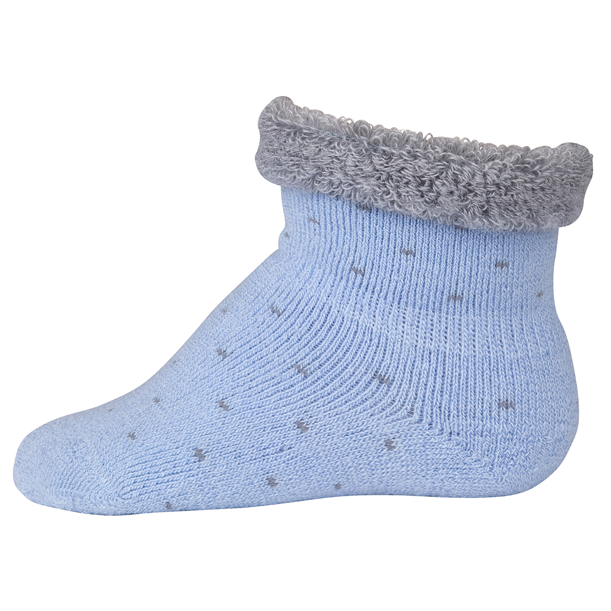 Merino ponožky pro miminko modré s puntíky  FLUFFY od značky SAFA Velikost: 62/68