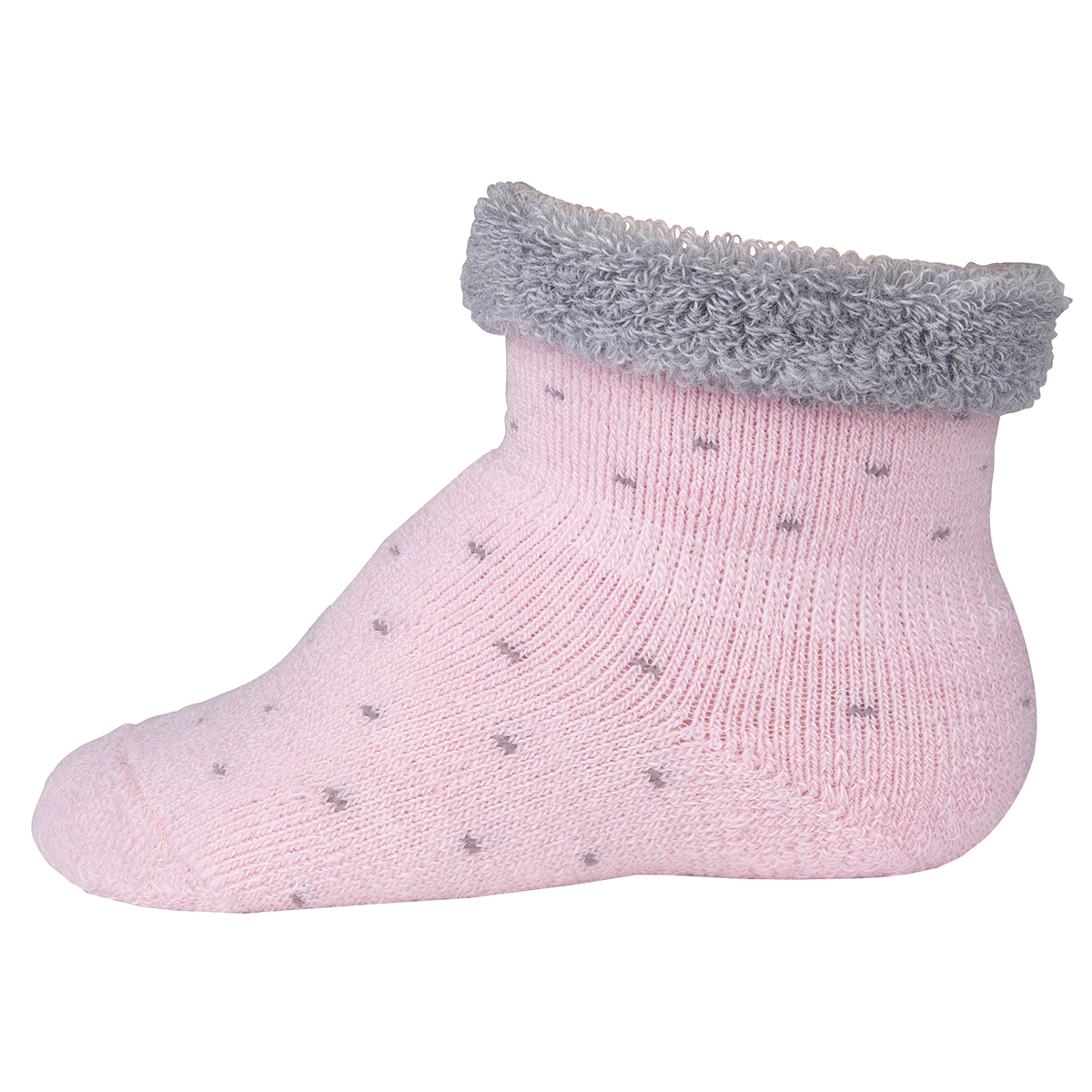 Merino ponožky pro miminko růžové s puntíky FLUFFY od značky SAFA Velikost: 74/80