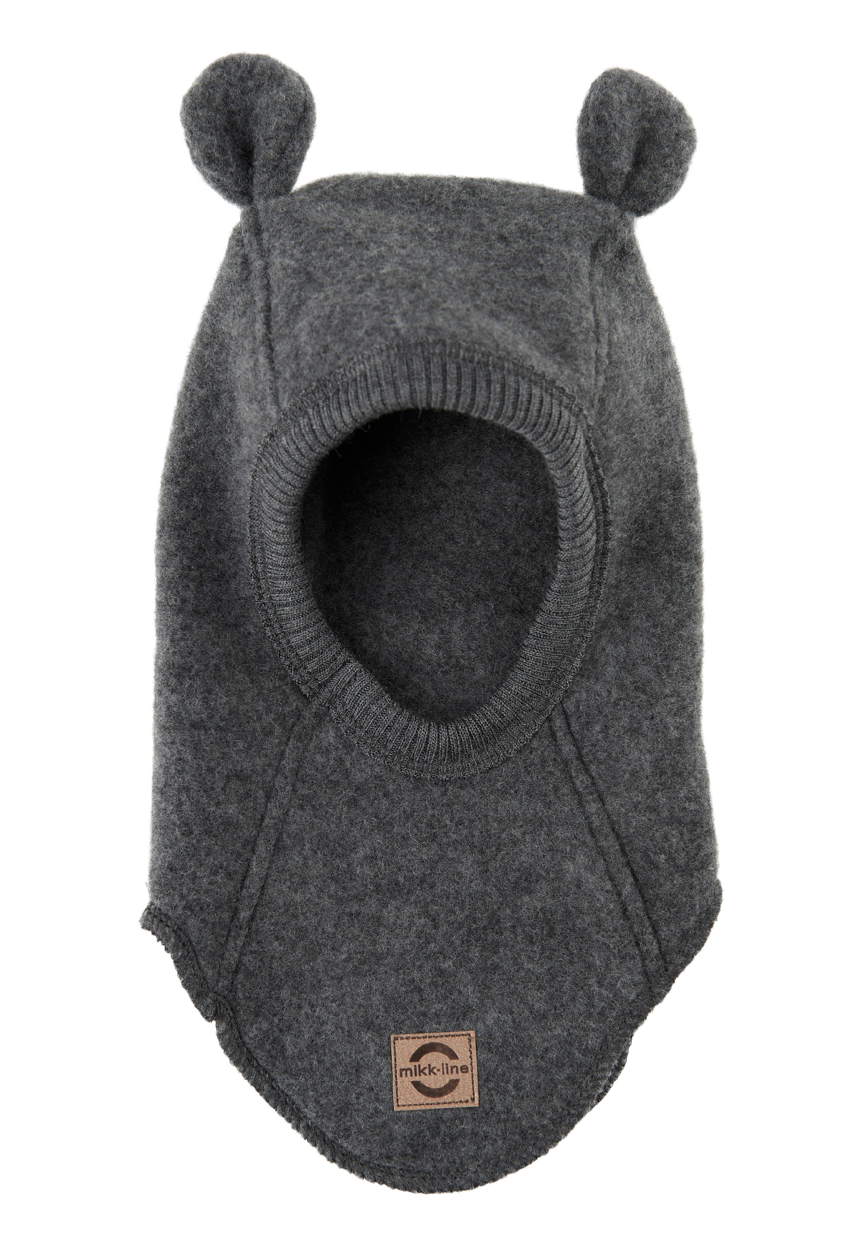 Merino kukla dětská s oušky šedá Anthracite Melange Mikk-Line Velikost: 47-50cm (vel 86/92)