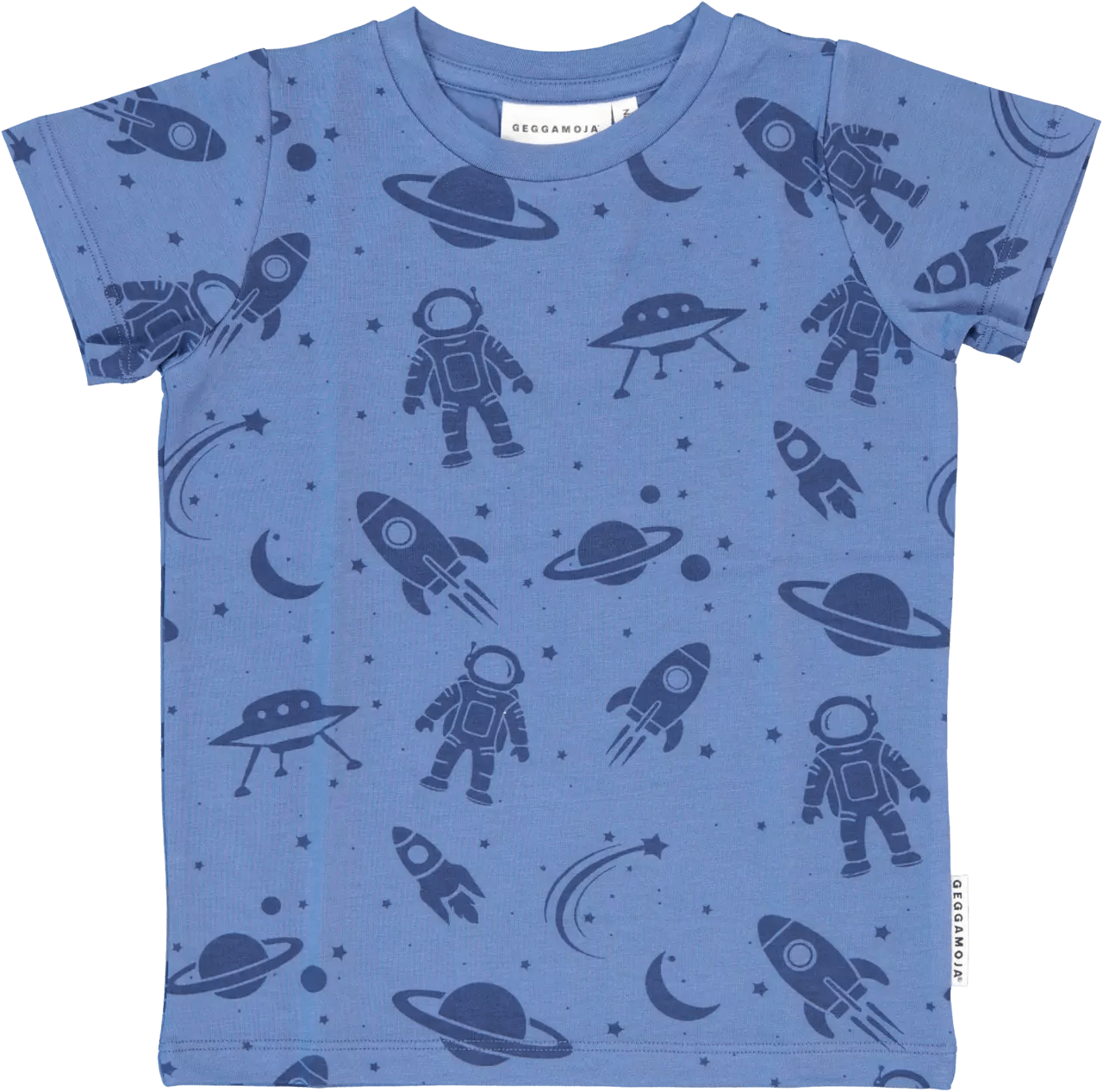 Bambusové dětské tričko s krátkým rukávem Blue astronaut Geggamoja Velikost: 74/80