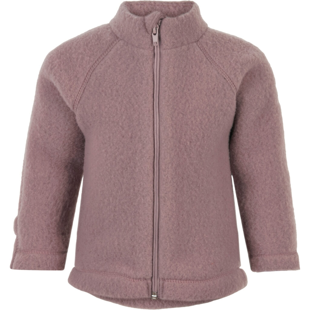 Dětská mikina na zip merino-fleece barva šedá Anthracite Melange Mikk-Line Velikost: 86