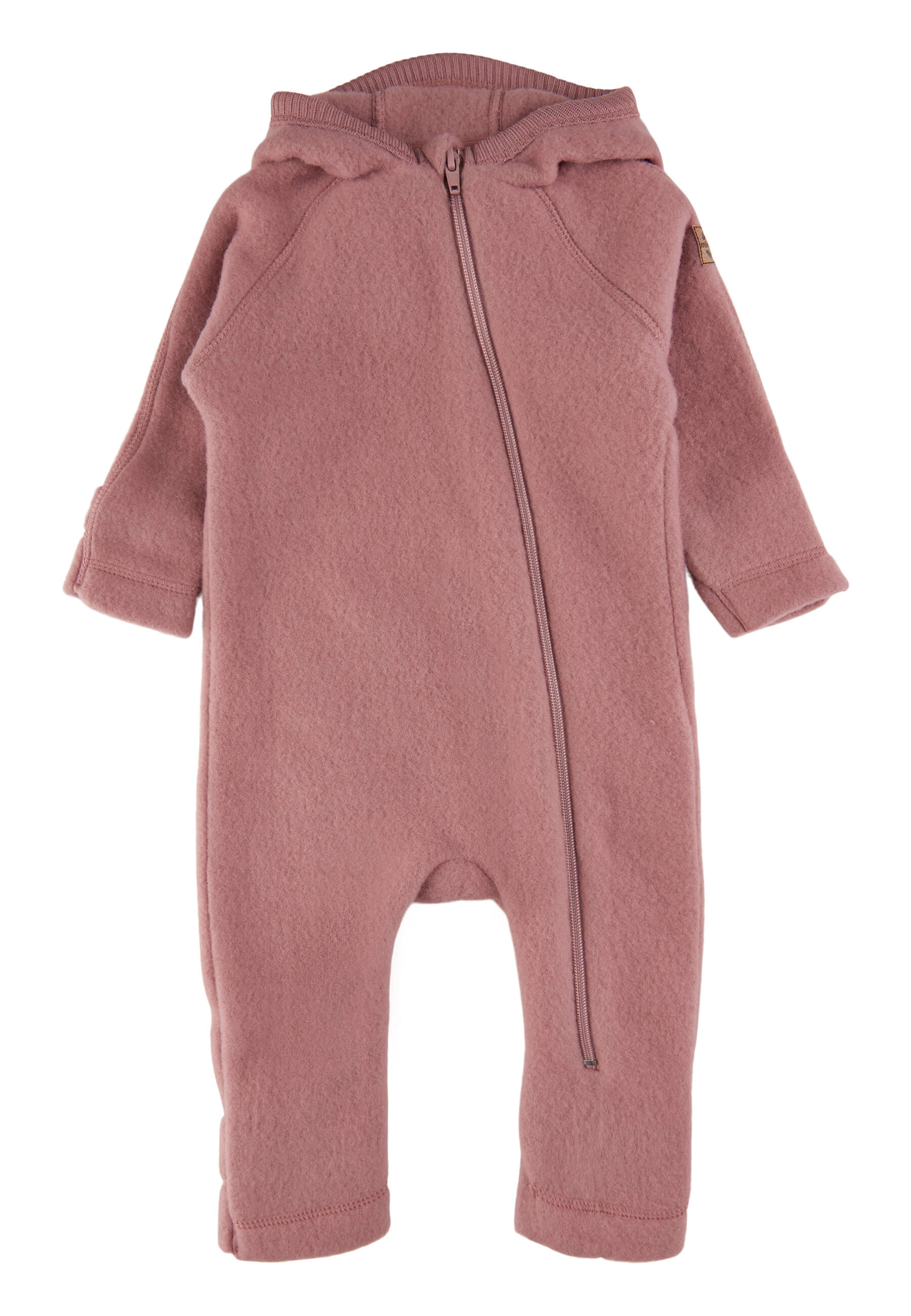 Merino overal na zip s oušky růžový Burlwood Mikk-Line Velikost: 104