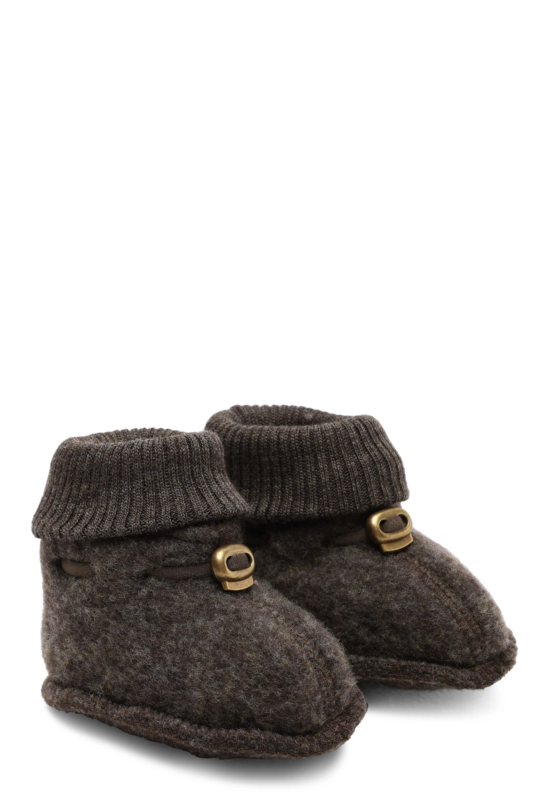 Dětské merino capáčky hnědé Dark Brown Melange Mikk-Line Velikost: 74/80