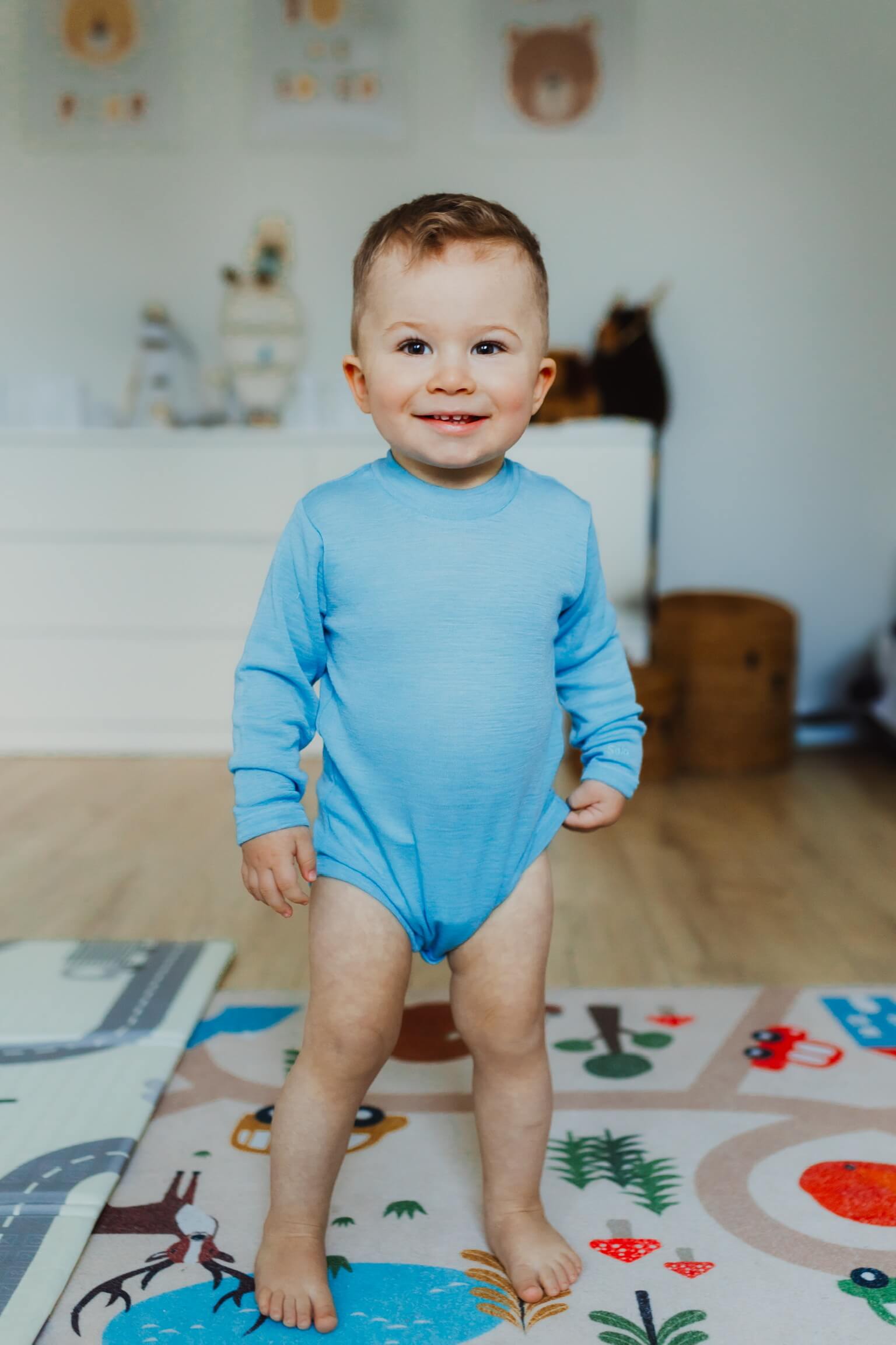 Merino body s kontrastním stehem vínové SAFA Velikost: 74/80
