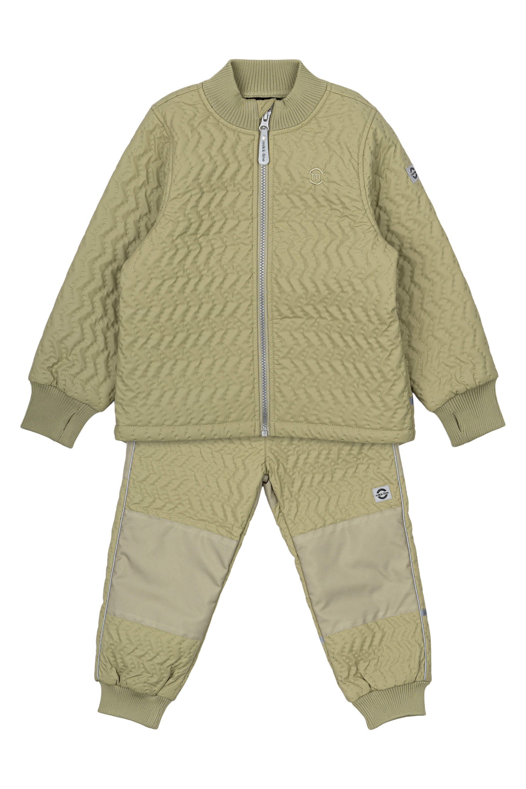Dětský termo set do deště bunda a kalhoty Duvet Gray green Mikk-Line 16814ML Velikost: 122