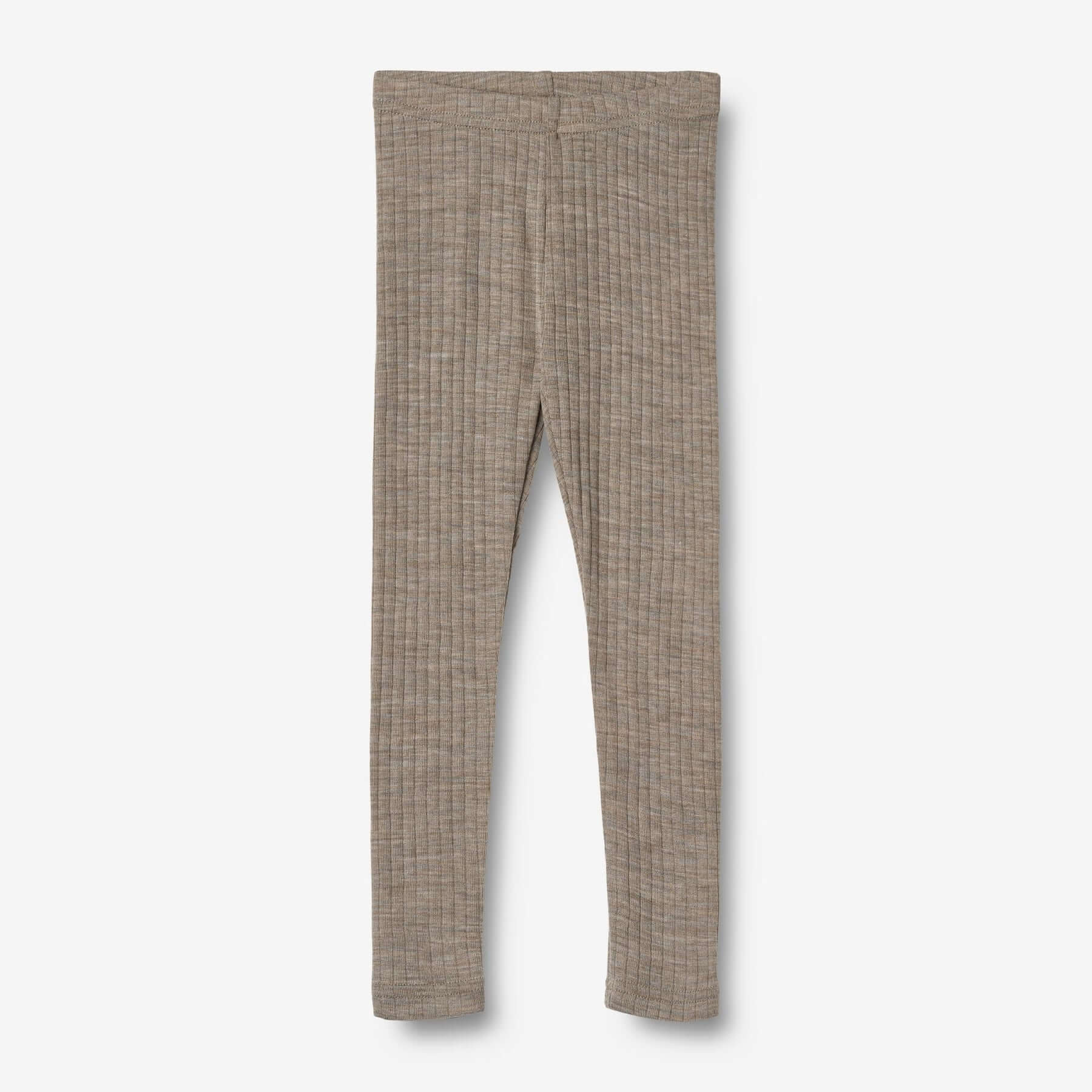 Dětské merino legíny s hedvábím khaki melange Agi WHEAT Velikost: 74