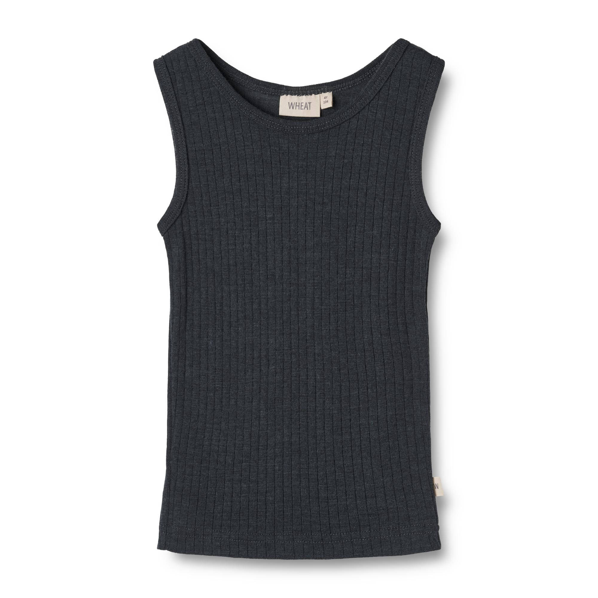 Dětský nátělník z merino vlny a hedvábí modrý Navy Iggy Wheat Velikost: 110