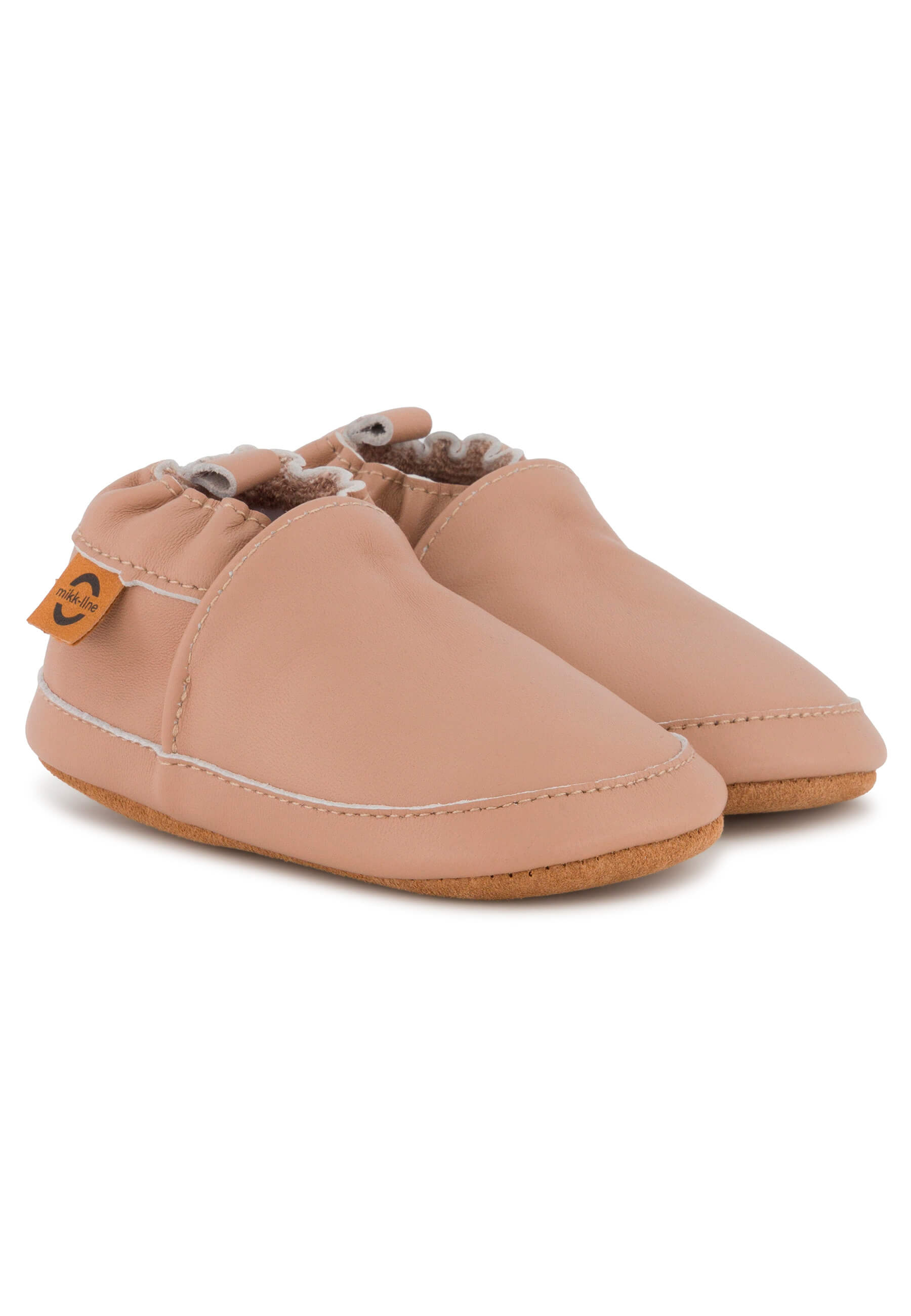 Dětské bačkůrky (capáčky) kožené Burlwood  Mikk-Line 2000ML Velikost: 0-6m