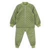 Dětský termo set bunda a kalhoty zelená barva Sage Mikk-Line