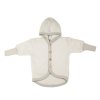 Dětská merino bunda s kapucí a prodlouženými zády Cosilana šedá 2025