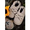 Dětské bačkůrky (capáčky) kožené Warm Taupe 2002ML Mikk-Line