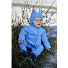 Dětská kukla s oušky Faded Denim Melange Mikk Line