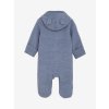 Merino overal celotělový s kapucí s oušky na knoflíky modrý Infinity Fixoni