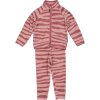 Měkká fleecová souprava Zebra plum Geggamoja