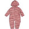 Měkký fleecový overal pro děti Zebra plum Geggamoja