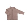 Cardigan z merino vlny pro děti hnědý Pudder Melange Smallstuff