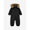 Dětská teplá zimní kombinéza s umělou kožešinou Color Kids - černá
