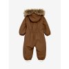 Dětská teplá zimní kombinéza s umělou kožešinou Color Kids - hnědá Nuthatch