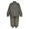 Dětský termo set bunda a kalhoty zelená barva Dusty Olive Mikk-Line