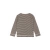 Dětské triko s dlouhým rukávem z merino vlny PETIT PIAO - hnědé Coffee Bean/Dark Off White