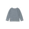 Dětské triko s dlouhým rukávem z merino vlny PETIT PIAO - modré Ensign blue/dark off white