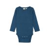 Merino body dětské dlouhý rukáv PP911 PETIT PIAO - modré Ensign Blue